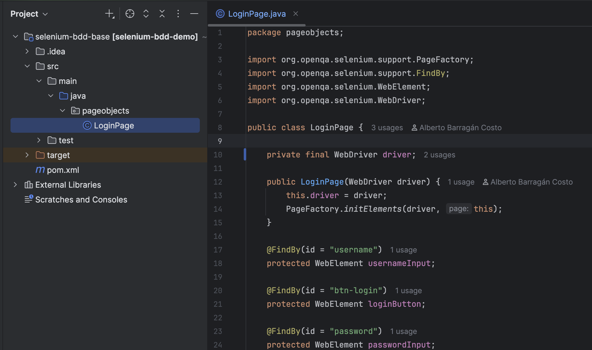 pageObjects